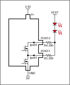 Driving LEDs with Open Drain P,Figure 3. Paralleling outputs - the safe way.,第4张