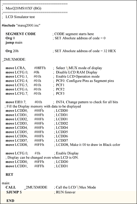 利用液晶模拟器与MAX-IDE和IAR嵌入式工作台开发环境-,Table 1,第3张