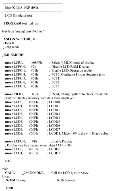 利用液晶模拟器与MAX-IDE和IAR嵌入式工作台开发环境-,Table 2,第4张