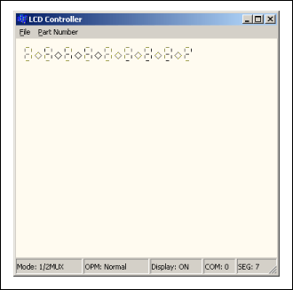 利用液晶模拟器与MAX-IDE和IAR嵌入式工作台开发环境-,Figure 3. MAXQ2000 64-pin LCD panel display changes with DPE = 1.,第6张