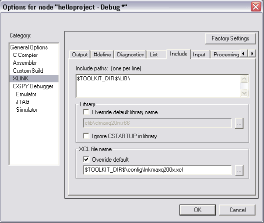 IAR编译器和MAXQ2000评估板使用入门,图5. 为MAXQ2000设置正确的链接器选项,第3张