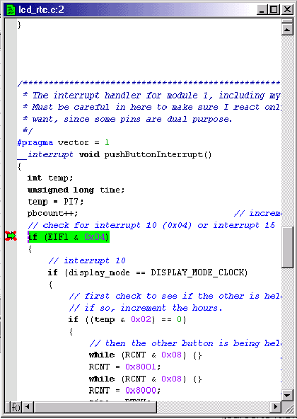 IAR编译器和MAXQ2000评估板使用入门,图9. 在IAR Embedded Workbench中达到断点 ,第7张