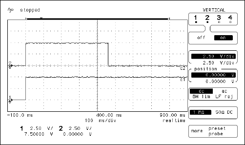 简单的演示如何使用一个DS1232和MicroMonitor,Figure 2. Typical RST signal during power-up sequence: 1) VCC 2) RST.,第3张