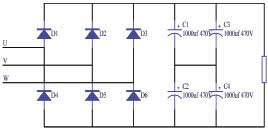 基于DSP的三相SPWM变频电源的设计,整流电路原理图 ,第3张