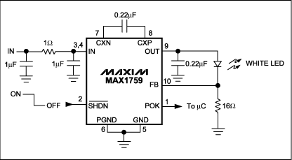 结构紧凑，无电感升压电路调节白光LED偏置电流-Compac,Figure 1. Unorthodox connections enable this regulated charge-pump IC to directly regulate the bias current of the white LED.,第2张