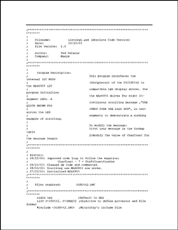 使用MAX6955LED显示驱动器与PIC单片机滚动信息-U,Listing 1. An example assembly program that interfaces the MAX6955 to the PIC18F442,第3张