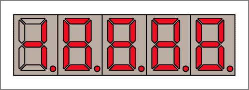 驾驶4-12数字仪表显示与MAX695859LED驱动器,Figure 3. 4-1/2 digit display with all segments lit.,第4张