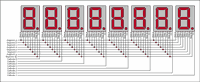 Charlieplexing - Reduced Pin-C,Figure 1. The MAX7219 and MAX7221 use standard connections - 16 pins to drive 8 digits.,第2张