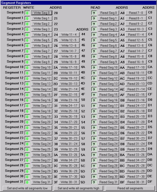 Experimenting with the MAX6956,Figure 6. Segment registers window.,第7张