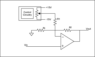 EPOT应用：偏移调整的运算放大器电路,Figure 6. Alternate non-inverting amplifier configuration.,第7张