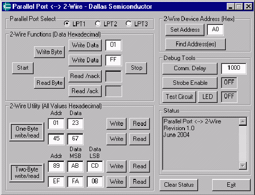 Writing Parallel-Port 2-Wire S,Figure 1. Example Windows parallel port to 2-Wire software.,第2张