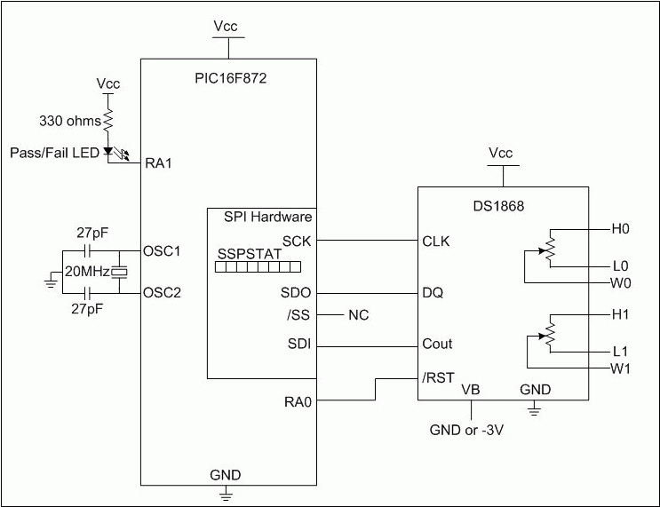 Interfacing a DS1868 3-Wire De,Figure 3. Board Schematic.,第4张