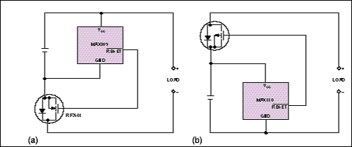 Proper Handling Helps Make the,Figure 6. These circuits protect a Li-ion battery by preventing discharge below 2.5V. The mP-supervisor ICs block the battery current by driving the gate of an n-channel MOSFET low (a) or a p-channel MOSFET high (b).,第8张