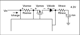 如何最大限度地减少功耗锂离子线性充电器-How to Min,Figure 1. Voltage drop contribution.,第2张