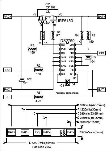 多种电池组应用的DS2760或DS2761-Multiple,PD122100 CSP Demo Board,第3张