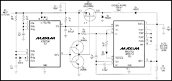 One-Hour Battery Charger Has S,Figure 1. This two-IC circuit provides efficient charging at a two-ampere rate for series connections of NiCd or NiMH cells.,第2张