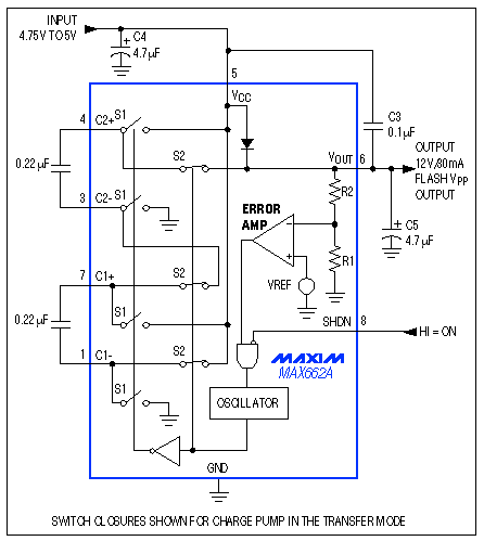 能源管理的小型便携式系统-Energy Management,Figure 9. For programming flash memory, this circuit generates a regulated 12V/30mA programming voltage without inductors. It,第10张