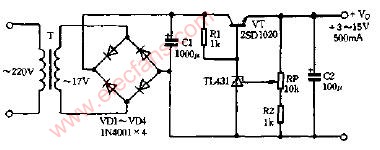 TL431组成串联稳压器电路图,第2张