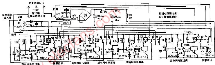 用电源变压器进行补偿的可调稳压电路图,第2张