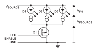 驱动LED的电池供电的应用：控制亮度功率高效-Driving,Figure 6. LED biasing with current sources.,第7张