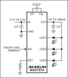 驱动LED的电池供电的应用：控制亮度功率高效-Driving,Figure 8. Integrated charge pump with one group of LED current sources.,第9张