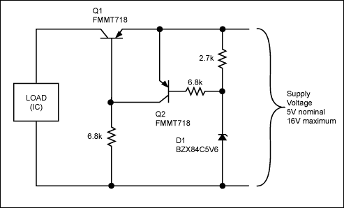 过电压保护汽车系统-Overvoltage Protecti,Figure 1. Discrete overvoltage protection circuit.,第2张