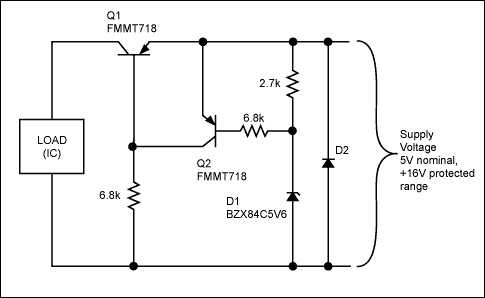 过电压保护汽车系统-Overvoltage Protecti,Figure 5. Use of a diode as the reverse-voltage protection element.,第6张