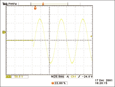 定制芯片录音电话-Chip Recorder Customi,Figure 2. The ringer signal of a typical telephone exceeds 200VP-P (vertical scale is 50V/div).,第3张