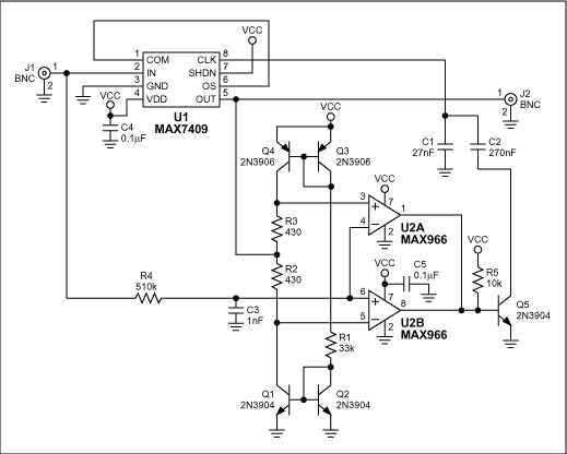 低通滤波器改善了阶跃响应-Lowpass Filter Ha,Figure 1.  This lowpass filter maintains a fast step response by dynamically adjusting its cutoff frequency.,第2张