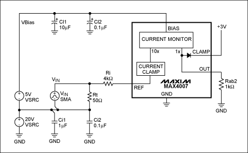 如何提高MAX4007的工作速度,图2. 该电路测试MAX4007的工作速度,第3张