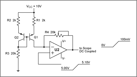 监测一小步变化的直流电压-Monitoring a Smal,Figure 3. Level shifting with gain of 1.,第4张