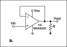 One Resistor Takes Heat from S,Figure 1a. A single-supply op amp biased at mid-VCC.,第2张