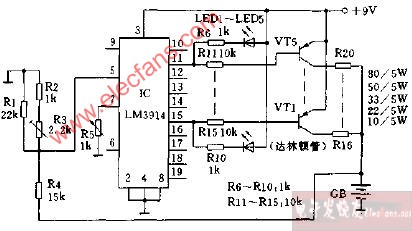 带电压指示的全自动充电器电路图,第2张