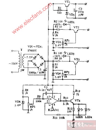 多功能稳压充电器电路图,第2张