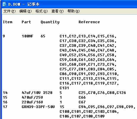 ORCAD BOM转EXCEL料单的方法,第8张