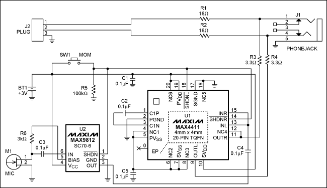 Headphone Attenuator Includes,Figure 1. This headphone attenuator/amplifier has a microphone monitor and allows easy conversation while wearing earbuds. ,第2张