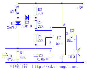 实用门铃电路图,第2张