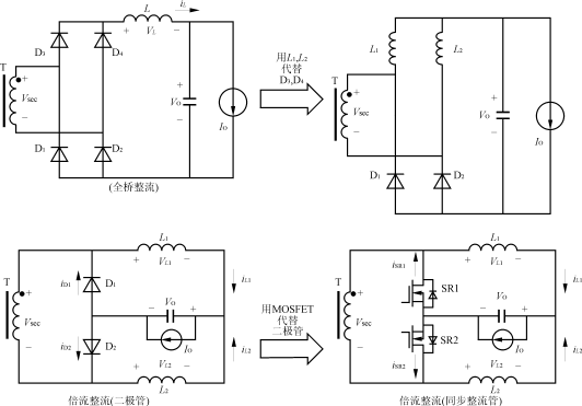 隔离式低压大电流输出DCDC变换器中几种副边整流电路的比,第12张