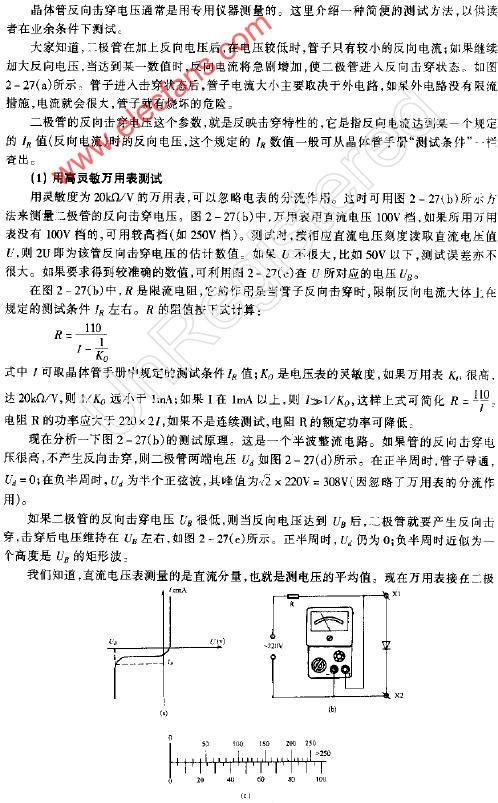 晶体二极管反向击穿电压简便测试法,第2张