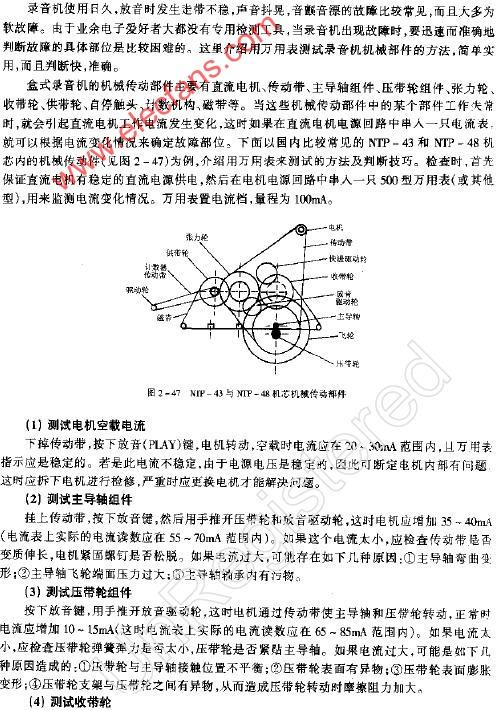 如何用万用表巧测录音机机械部件,第2张