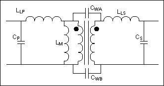 正确的布局和元件选择是控制EMI的关键,Figure 11. Parasitic elements in the equivalent model for a transformer modify its ideal behavior.,第12张