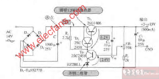 设计成的电压可变电源电路图,第2张