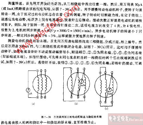 巧用万用表求出电动机的转速与绕组始末端,第2张