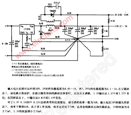 具有3.3V和5V输出的dc变换电路,第2张