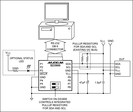 Use a DS3900 to Evaluate I&sup,Figure 1. Typical DS3900 interface schematic.,第2张