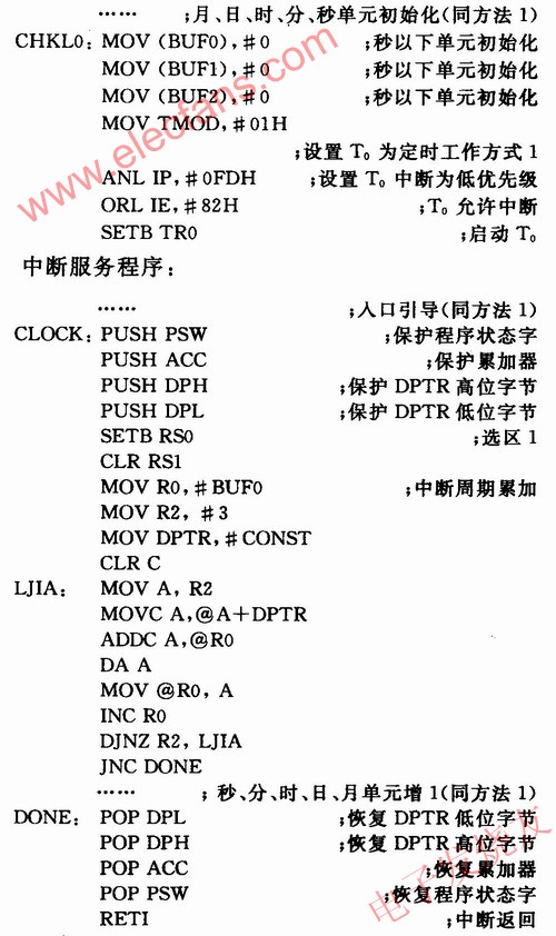 MCS-5l单片机内部定时计数器作为软时钟的设计方案,第4张