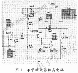 Multisim 10在模拟电路实验中的应用,单管放大器仿真电路 www.elecfans.com,第2张