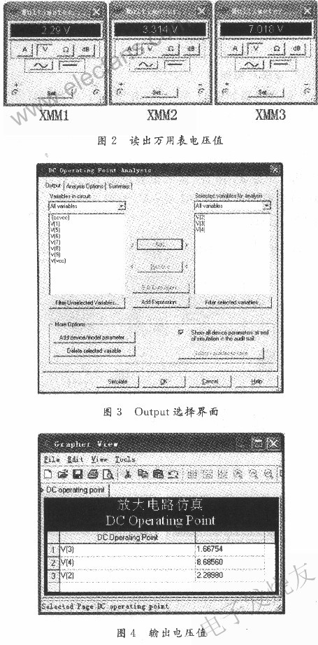 Multisim 10在模拟电路实验中的应用,万用表测量静态工作点 www.elecfans.com,第3张