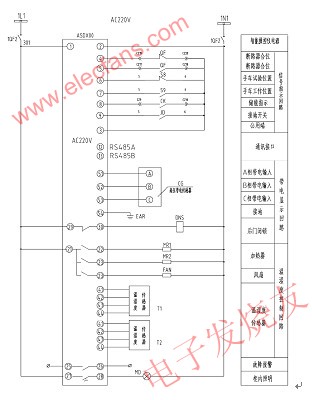 基于MC9S08AW32芯片的开关柜智能测控装置设计,典型应用接线图 www.elecfans.com,第8张