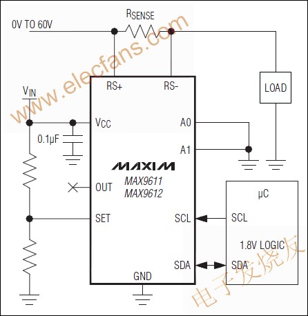 MAX9611MAX9612电流检测放大器 带有ADC和运,MAX9611/MAX9612电流检测放大器 www.elecfans.com,第2张
